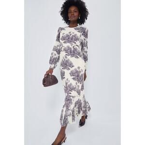 TUCKERNUCK X INDIA HICKS Toile Hibiscus Hill Dress Size M NWT